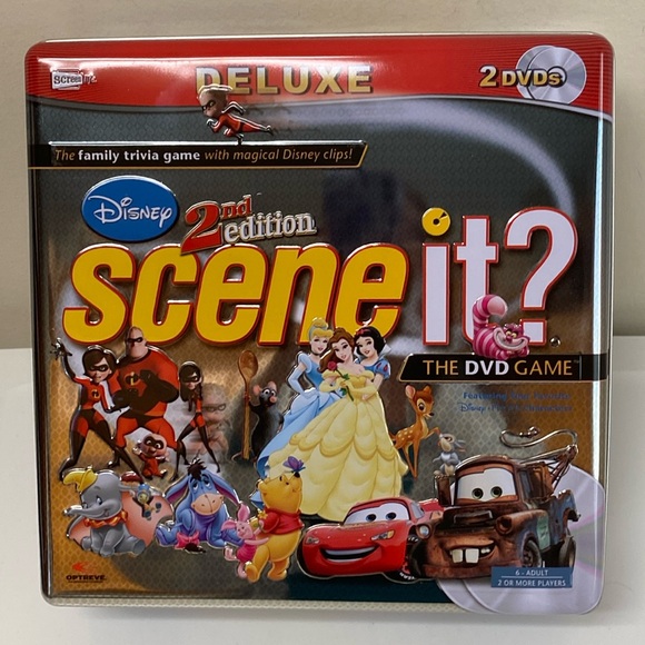 Disney Scene It The DVD Game 2nd edition 2 dvd discs and collectors tin - Picture 1 of 12
